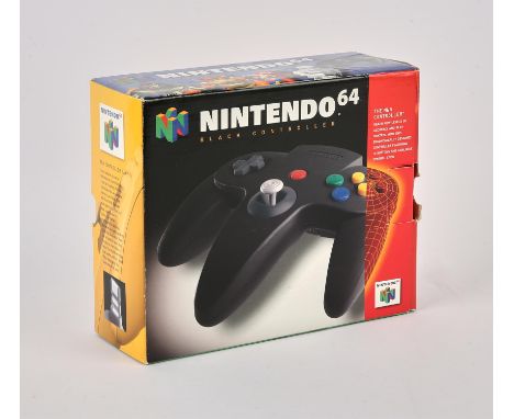 Nintendo 64 Black Controller - Boxed. This lot contains a boxed copy of the Black N64 controller. This item has never been us