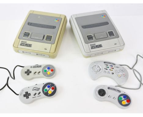 2 SNES - Super Nintendo Entertainment System Consoles. This lot contains two SNES consoles, each console has been tested and 