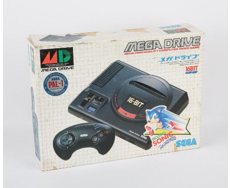 Sega Mega Drive 1 Red Label Japanese Version JAP+PAL This lot contains a boxed Japanese Sega Mega Drive model 1. This model i