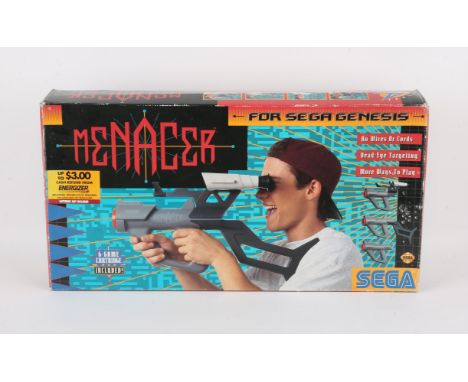 Sega Mega Drive Menacer Light Gun - Boxed.  This item comes boxed and includes the 6-in-1 game compatible with the accessory.