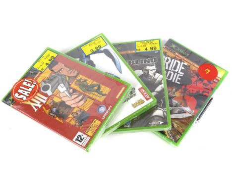Collection of 4 Microsoft Xbox Original sealed games. Titles include - 187 RIDE OR DIE, BATTLE ENGINE AQUILA, PROJECT SNOWBLI