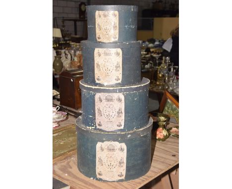 A J. R. Terry collection of hat boxesThe hat boxes all with central advertising drawing of various hats, ladies and gentlemen