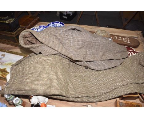 A ladies Harris Tweed vintage jacket The tweed jacket made by W N Major, Shrewsbury.  Together with a pair of pair of gents t