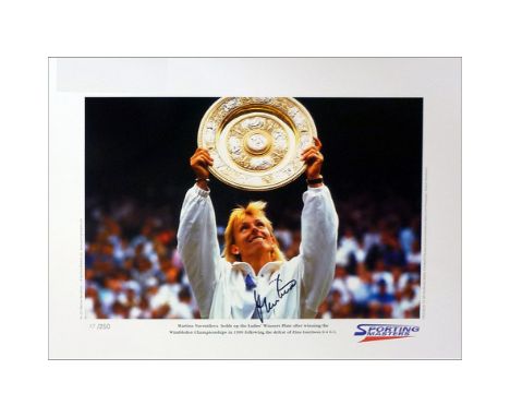 Martina Navratilova signed limited edition print with letter of authenticity Martina revolutionised the women's game to becom