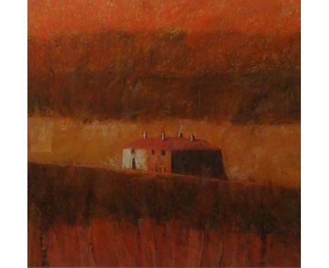 Mark Leach (British 1952 - 2008): Red House, pastel signed 73cm x 73cmDDS - Artist's resale rights may apply to this lot   Co