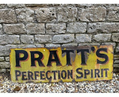 A Pratt's rectangular enamel sign, 60 x 18".