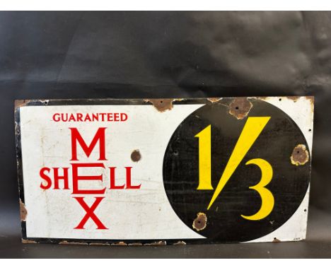 A Shell Mex Guaranteed rectangular enamel sign, 38 x 18".
