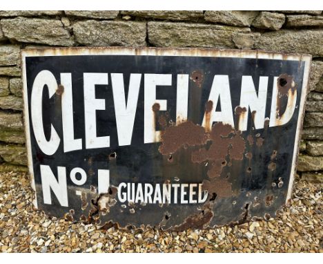A Cleveland No.1 Guaranteed enamel sign, 48 x 29".