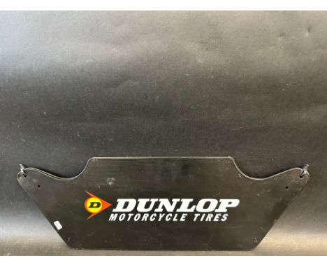 A Dunlop Motorcycle Tires display stand, appears new old stock.