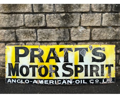 A Pratt's Motor Spirit rectangular enamel sign, 52 1/2 x 18". 