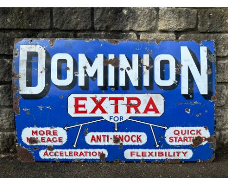 A rare Dominion rectangular enamel sign, 48 x 30". 