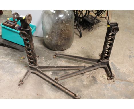 TWO VINTAGE CAST STANDS