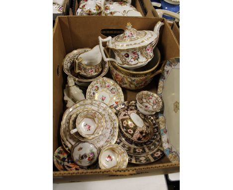 A TRAY OF MIXED CERAMICS TO INC NORITAKE ETC SOME A/F