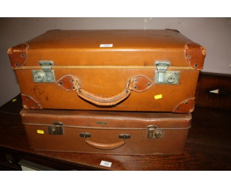 TWO VINTAGE SUITCASES