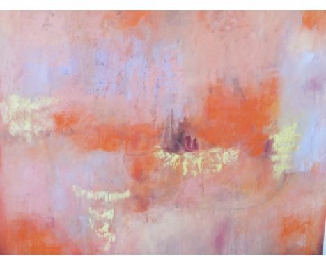 KING &amp; McGAW FRAMED AND GLAZED MODERN PRINT, LOTUS BY SECK - OVERALL 92 CM X 92 CM