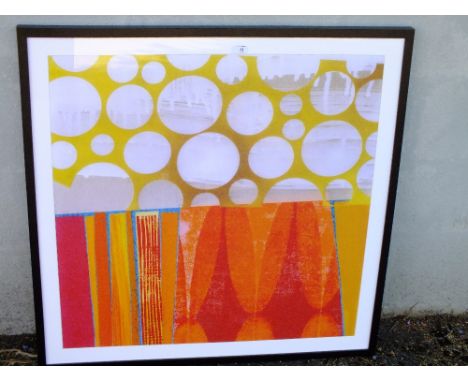KING &amp; McGAW FRAMED AND GLAZED MODERN PRINT, ABRACADABRA (DETAIL ) BY REX RAY - OVERALL 93 CM X 92.5 CM 