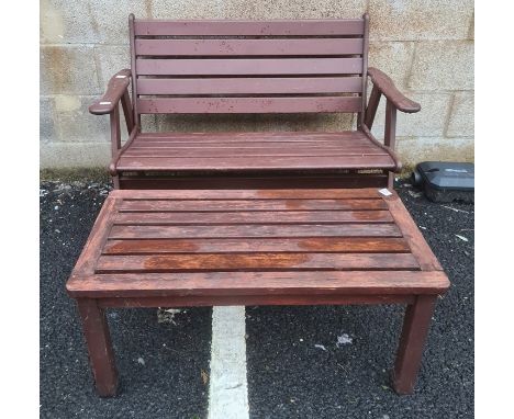 Garden bench and coffee table