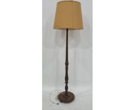 20th century mahogany standard lamp