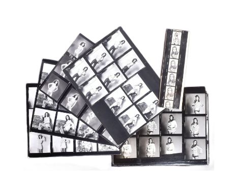 Valerie Leon - a collection of x9 original vintage 1960s / 1970s modelling contact sheets from various photo shoots. One shee