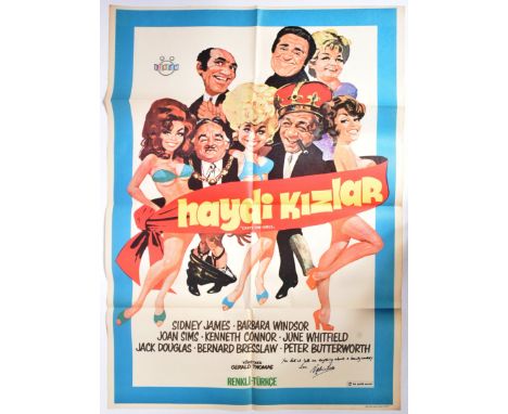 Carry On Girls (1973 British Comedy film) - an original 1973 Turkish one-sheet cinema advertising poster for the film starrin