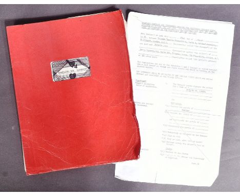 Darling Mr. London (West End Play) - Valerie Leon's personally used script from the theatre show, and her original contract. 