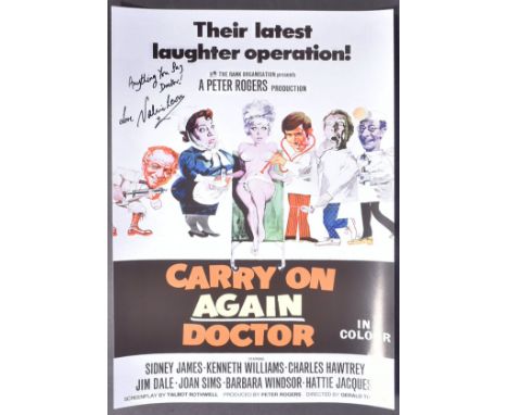 Carry On Again Doctor (1969 British Comedy) - Valerie Leon autographed replica movie poster. Signed with a line from the film