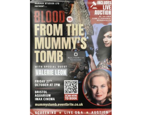 Valerie Leon Evening - an autographed large format A0 sized event poster for this event (Blood From The Mummy's Tomb Screenin