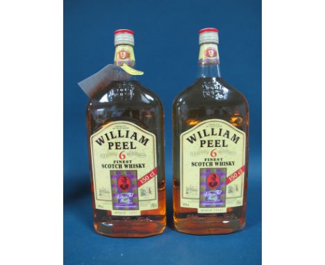 Whisky - William Peel Old Number 6 Traditional Finest Scotch Whisky, 150cl, 40% vol, Bottle No. 7311 and Bottle No. 15460. (2