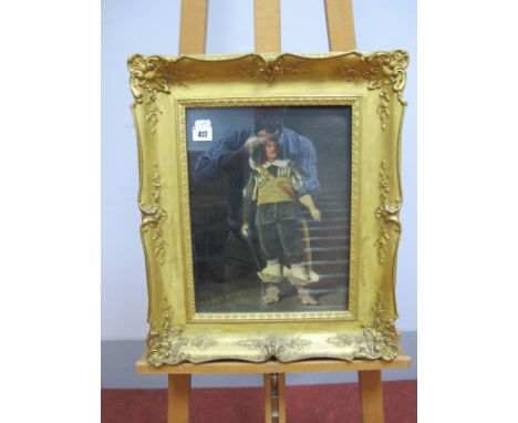 ALCIDE SEGONI (1847-1894) Portrait of a Musketeer, oil on canvas, signed upper right, 35.5 x 27cms.