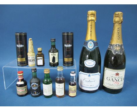 Champagne - Oudinot Brut Champagne; Special Reserve Gancia Dry Sparkling Wine; Together with an assortment of spirit miniatur