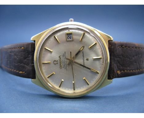 Omega; A Constellation Automatic Gent's Wristwatch, the signed dial with baton markers, centre seconds and date aperture, the