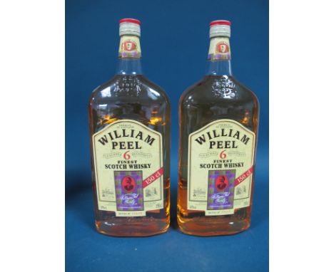 Whisky - William Peel Old Number 6 Traditional Finest Scotch Whisky, 150cl, 40% vol, Bottle No. 15412 and Bottle No. 15477. (