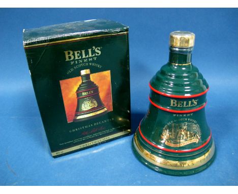 Whisky - Bell's Scotch Whisky Christmas 1993 Commemorative Bell, 70cl, 40% vol, boxed.