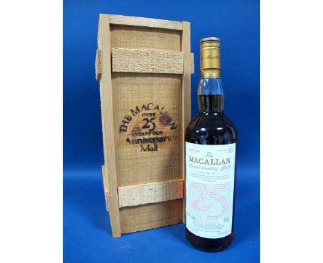The Macallan Anniversary Malt Whisky 25 Years Old, distilled 1962, bottled 1987, distilled and bottled by The Macallan Distil