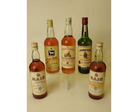 Four bottles blended Scotch whisky comprising Haig (2), White Horse and Famous Grouse; also Jameson Irish whiskey (1 bt) (5) 