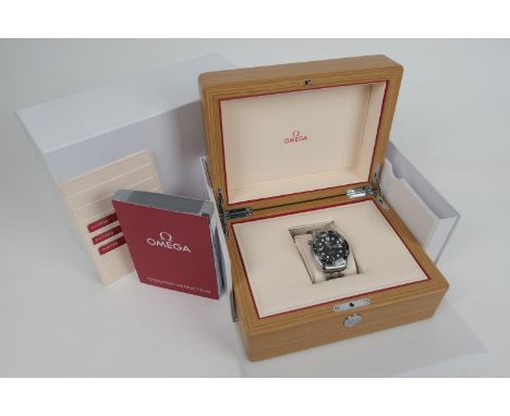 Omega Seamaster Professional gent's stainless steel automatic wristwatch, circa 2023, 42mm case, black wavy dial with date ap