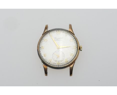 Everite Embassy gent's 9ct gold wristwatch, circa 1965, 26mm dial with Arabic numerals and subsidiary seconds, manual wind (n