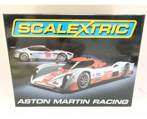 A Boxed Scalextric Twin Aston Martin Race Set.