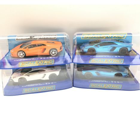 4 X Boxed Scalextric Lamborghinis LP 700-4.