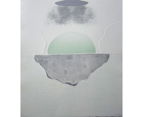•Modern British School (20th century), Abstract composition, lithograph, indistinctly signed, numbered 96/150 and indistinctl