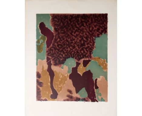 •John Hubbard (1931-2017), Abstract form, lithograph, signed and numbered 2/50 in pencil to lower margin, 54 x 43cm, unframed