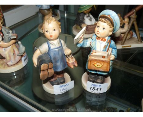 Two Hummel figures including Boots 143 and Postman