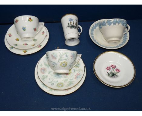 A quantity of cabinet Cups and saucers, etc.