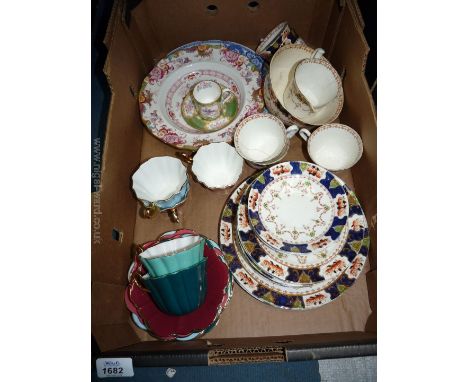 A Royal Stafford part Teaset (some a/f), two blue and white Spode plates, Royal Stuart part Teaset, etc.