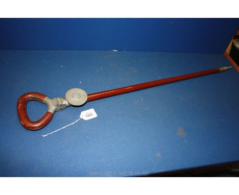 A leather handled Shooting Stick