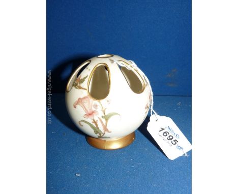 A Royal Worcester pot pourri Bowl, 1851, reg. no. 956, 3 1/2'' tall