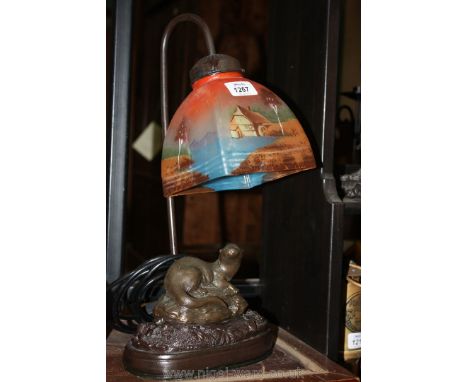A picture Shade Table Lamp with otter base 