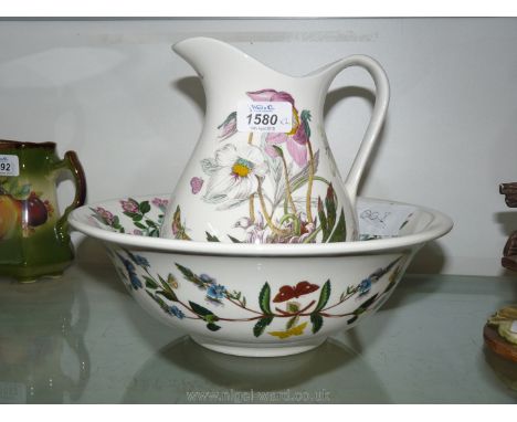 A Portmeirion ''Botanic Garden'' Jug and Basin Set