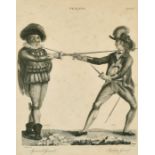 J. Chapman after C. Elliott, A set of four 19th Century engravings of fencing (plates 1 - IV) 9.5" x