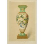 J.B. Waring, circa 1863, a set of ten lithographs of pottery and porcelain, from the publication '